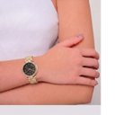 Ver imagem 2 de Relógio Feminino com Strass Cravejado Correa Metal + Caixa