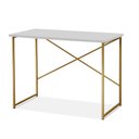 Ver imagem 1 de Aparador Steel 76 Cm Estilo Industrial com Pés em Aço Dourado/branco