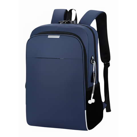 Mochila Executiva para Notebook com Entrada Usb Azul