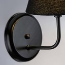Ver imagem 5 de Kit 2 Luminárias Arandelas de Parede Preto Bivolt com Interruptor Cúpulas Tecido