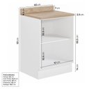 Ver imagem 3 de Balcão Planejado 2 Portas 60cm com Tampo com Rodapé Ipanema CabeCasa MadeiraOriginals Branco
