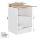 Ver imagem 3 de Balcão 2 Portas 60cm com Tampo com Rodapé Ipanema CabeCasa MadeiraOriginals