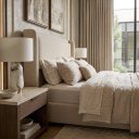 Ver imagem 4 de Cabeceira Estofada 2,23m King Pier para Quarto de Casal Linha Premium Off White