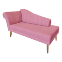 Ver imagem 5 de Recamier Divã Pés Palito para Sala Cecilia 1.60cm Suede Rosa Barbie - Incasa Decor