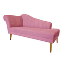 Ver imagem 3 de Recamier Divã Pés Palito para Sala Cecilia 1.60cm Suede Rosa Barbie - Incasa Decor