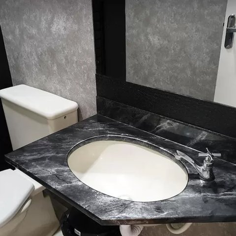 Adesivo para Pia Bancada Imprimax Gold Pedra Mármore Silver Black Tacolado Papel de Parede 1,22 X 1,