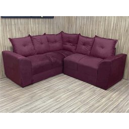 Sofá Canto Vinho 600 Belo - 1