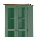 Ver imagem 4 de Cristaleira 2 Portas 3 Prateleiras 1 Gaveta e Pés Luiz Xv 60302 Linz Móveis - Verde Musgo/imbuia