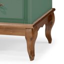 Ver imagem 2 de Cristaleira 2 Portas 3 Prateleiras 1 Gaveta e Pés Luiz Xv 60302 Linz Móveis - Verde Musgo/imbuia
