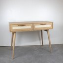 Ver imagem 6 de Penteadeira com 2 Gavetas Retrô 77cm x 90cm Marrom/Olmo