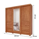 Ver imagem 4 de Guarda Roupa Casal com Espelho 3 Portas de Correr 6 Gavetas Cecilia Panan Cinamomo