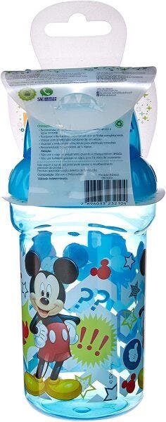 Copo Mickey Com bico De Silicone Disney, Lillo, Azul, 330 ml - 4
