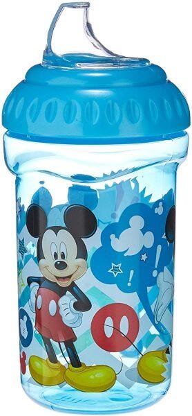 Copo Mickey Com bico De Silicone Disney, Lillo, Azul, 330 ml - 2
