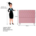 Ver imagem 2 de Cabeceira Estofada Liverpool 160cm Queen Suede Rosa Bebê