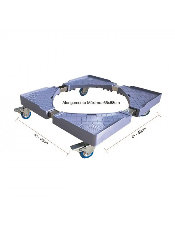 Suporte Pé Gira Fácil Carrinho Inox Fogão Geladeira Armário Kzi - 2