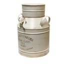 Ver imagem 4 de Vaso Leiteira Baixo Metal Provençal Bege com Pássaro 40 Cm