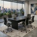 Ver imagem 1 de Mesa de Reunião para Escritório Retangular Clássica 180cm Tecnomobili