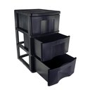 Ver imagem 4 de Gaveteiro de Chão Multiuso com 3 Gavetas Preto Pratico