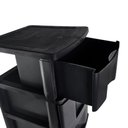 Ver imagem 7 de Gaveteiro de Chão Multiuso com 3 Gavetas Preto Pratico