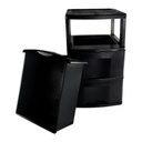 Ver imagem 5 de Gaveteiro de Chão Multiuso com 3 Gavetas Preto Pratico