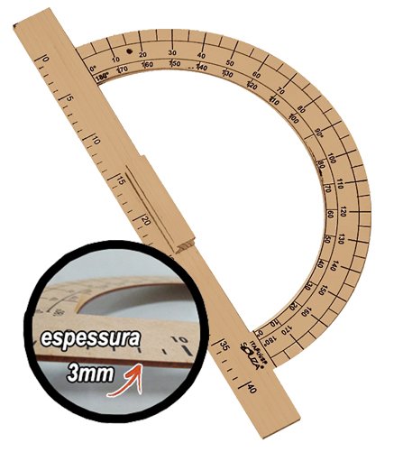 Kit Geométrico do Professor Mdf/Pinus SEM Régua e Com Compasso Para Giz 40 cm Souza 47211 - 5