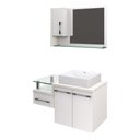 Ver imagem 2 de Conjunto Balcão C-cuba Q39 e Espelheira Legno 830 Branco Chess C-preto Ônix Branco Chess C-snow