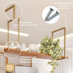 Prateleira para Cozinha Suspensa 100% Mdf - 5