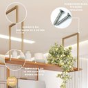 Ver imagem 5 de Prateleira para Cozinha Suspensa 100% MDF Marrom/Cinamomo