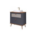 Ver imagem 4 de Gabinete de Banheiro Balcão Vêneto 1 Porta e 1 Gaveta C/cuba 80cm Cappuccino/freijo - Mgm