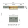 Armário de Cozinha Compacta 280cm Branco/Cinza Agata Madesa 01 - 4