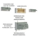 Ver imagem 5 de Armário de Cozinha Compacta 280cm Branco/Cinza Agata Madesa 01