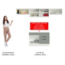 Ver imagem 6 de Armário de Cozinha Compacta 280cm Branco/Cinza Agata Madesa 01