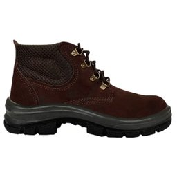 Botina de Segurança em Couro Nobuck com Cadarço nº 42 Kala Marrom - 1