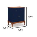 Ver imagem 2 de Balcão Linz com Pés Luis Xv 2 Portas 1 Gaveta 99 X 90 X 45 Cm (a X L X P) - Cor Azul Petróleo/imbuia