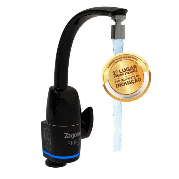 Torneira Elétrica Touch Prima Bancada/Parede 127V Preta - 2