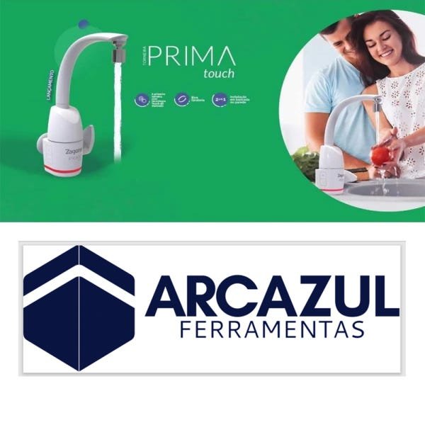 Torneira Elétrica Touch Prima Bancada/Parede 127V Preta - 7