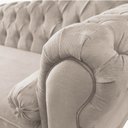 Ver imagem 3 de Recamier Sofá Divã Com Pés Retro 160X80 - Elã:Suede Bege