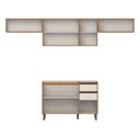 Ver imagem 3 de Cozinha Compacta Venaly 8 Portas 2 Gavetas 3 Prateleiras Cinamomo/Off White - Henn
