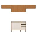 Ver imagem 2 de Cozinha Compacta Venaly 8 Portas 2 Gavetas 3 Prateleiras Cinamomo/Off White - Henn