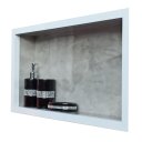 Ver mais imagens de Nicho de Porcelanato Cinza Pulpis para Banheiro 60x32cm