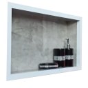 Ver imagem 4 de Nicho de Porcelanato Cinza Pulpis para Banheiro 60x32cm
