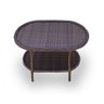 Conjunto de Poltronas Fibra Sintética Karibe - 2 Poltronas + 1 Mesa Centro - Tecido Duna Preto - 3