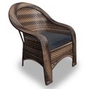 Ver imagem 2 de Conjunto de Poltronas Fibra Sintética Karibe - 2 Poltronas + 1 Mesa Centro - Tecido Duna Preto