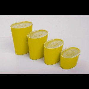 Organizador Multiuso Oval Alto Ref 631-2 Top Line Amarelo Amarelo