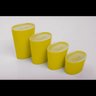 Organizador Multiuso Oval Alto Ref 631-2 Top Line Amarelo Amarelo - 1