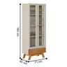 Conjunto Sala Cristaleira e Aparador Akron Nature Off-white - 3