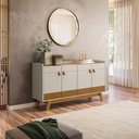 Ver mais imagens de Conjunto Sala Cristaleira e Aparador Akron Nature Off-white