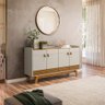 Conjunto Sala Cristaleira e Aparador Akron Nature Off-white - 8