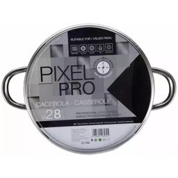 Caçarola Profissional com Tampa Alça de Aço 28cm - Pixel Pro - 2