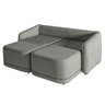 Sofá Cama Modulado Retrátil e Reclinável Varsóvia 216cm Linho Cinza Chumbo G33 - Gran Belo - 4